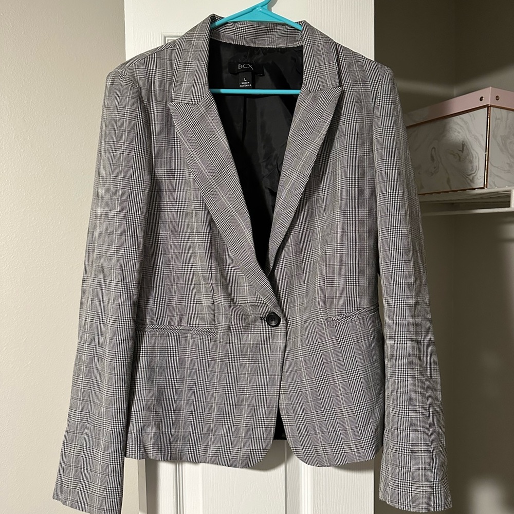 Large Plaid BCX Blazer